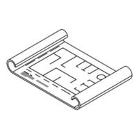 Solving problem plan icon, isometric style vector