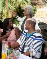 LOS ANGELES, AUG 20 -  Julia Pace Mitchell, Nichelle Nichols, Stephen Hightower at the Julia Pace Mitchell Bridal Shower at the W Hotel, Westwood on August 20, 2011 in Westwood, CA photo