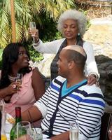 LOS ANGELES, AUG 20 -  Julia Pace Mitchell, Nichelle Nichols, Stephen Hightower at the Julia Pace Mitchell Bridal Shower at the W Hotel, Westwood on August 20, 2011 in Westwood, CA photo