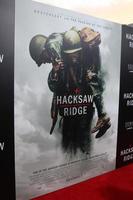 LOS ANGELES, OCT 24 -  Hacksaw Ridge Poster, Atmosphere at the Hacksaw Ridge Screening at Samuel Goldwyn Theater on October 24, 2016 in Beverly Hills, CA photo