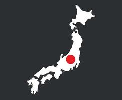 Japan Flag National Asia Emblem Map Icon Vector Illustration Abstract Design Element