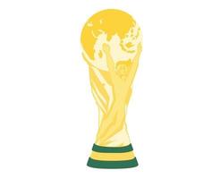 Fifa World Cup Gold Trophy Symbol Mondial Champion Design Vector Abstract Illustration