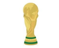 Trophy Fifa World Cup Symbol Logo Mondial Champion Gold Design Vector Abstract