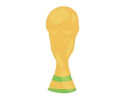 Fifa World Cup Trophy Gold Mondial Champion Symbol Design Vector Abstract Illustration