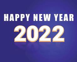 Design Holiday Happy New Year 2022 Abstract Vector White And Purple