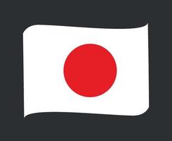 japón bandera nacional asia emblema cinta icono vector ilustración diseño abstracto elemento
