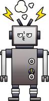 gradient shaded cartoon robot vector