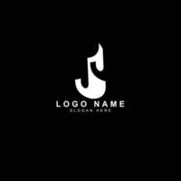 diseño de logotipo blanco creativo con fondo negro vector