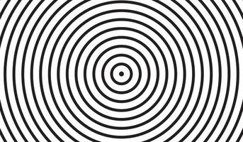 elemento de círculo concéntrico. anillo de color blanco y negro. ilustración vectorial abstracta para onda de sonido, gráfico monocromático. elementos de círculos concéntricos. antecedentes. patrón de círculo abstracto. vector