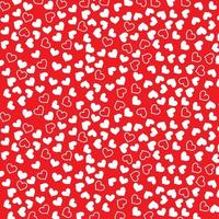 Seamless stylish red pattern with hearts. Vector illustration