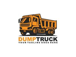 Dump truck logo design vector