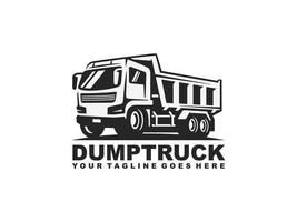 Dump truck logo design vector