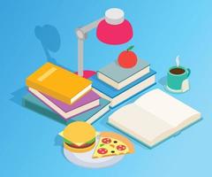 Desktop clip art, isometric style vector