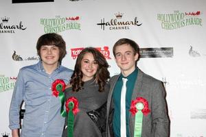 LOS ANGELES, NOV 27 -  Brendan Meyer, Matreya Fedor, Gig Morton arrives at the 2011 Hollywood Christmas Parade at Hollywood Boulevard at Sycamore on November 27, 2011 in Los Angeles, CA photo