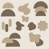 Abstract shape element with earth tone color, Minimal element illustration vector