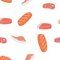 Steak pattern, cartoon style vector