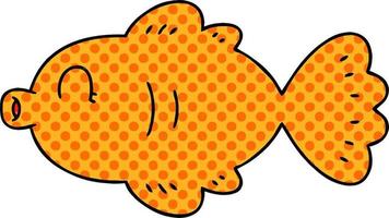 quirky comic book style cartoon fish vector