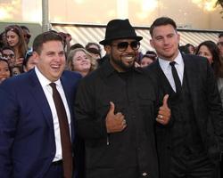 LOS ANGELES, JUN 10 -  Jonah Hill, Ice Cube, Channing Tatum at the 22 Jump Street Premiere at Village Theater on June 10, 2014 in Westwood, CA photo