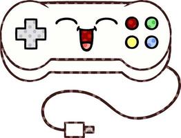 comic book style cartoon game controller vector