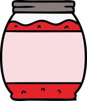 cartoon doodle of a strawberry jam vector