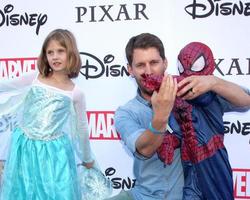 LOS ANGELES, OCT 1 -  Jon Heder, family at the VIP Disney Halloween Event at Disney Consumer Product Pop Up Store on October 1, 2014 in Glendale, CA photo