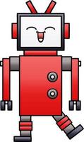 gradient shaded cartoon robot vector