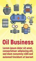 Oil business concept banner, cartoon style vector