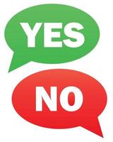 Yes and no icon vector simple