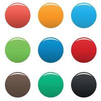 Colorful buttons icon set vector simple