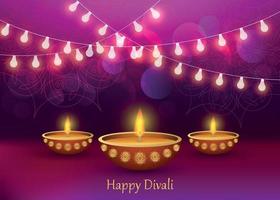 Diwali concept background, realistic style vector