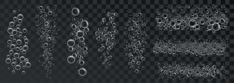 Foam bubble set concept background, realistic style