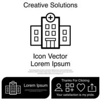 Hospital Building Icon EPS 10 vector