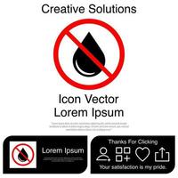 No Drop Water Icon EPS 10 vector