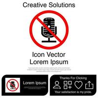 No Microphone Icon EPS 10 vector