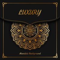 luxury background, with gold mandala decoration vector