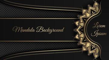 luxury mandala background  black and gold  vector design