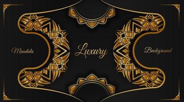 luxury background, with mandala decoration, black and gold vector