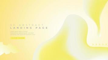 Liquid color background design. Modern gradient yellow fluid landing page. Gradient shapes composition. Futuristic design banner vector