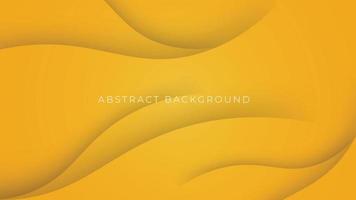 Abstract yellow background with smooth lines. Vector illustration