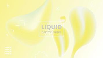 Liquid color background design. Modern gradient yellow fluid landing page. Gradient shapes composition. Futuristic design banner vector
