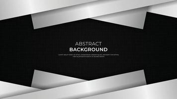 Abstract background of black silver. Dark space with gray metal, halftone gradient. Luxury vector illustration