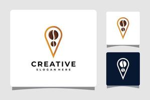 Coffee Pin Location Logo Template Design Inspiration vector