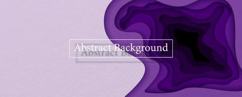 White abstract background lettering on abstract texture in purple colors tone on paper pattern background. All in paper cut out with layers style and banner vector design with space for texts.