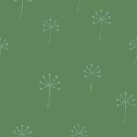 Cute botanical pattern. Seamless background in doodle style vector