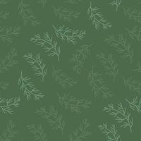 Cute botanical pattern. Seamless background in doodle style vector