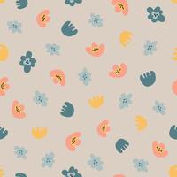 Abstract seamless pattern. Simple organic shapes vector