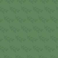 Cute botanical pattern. Seamless background in doodle style vector