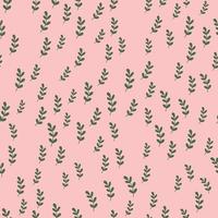 Cute botanical pattern. Seamless background in doodle style vector