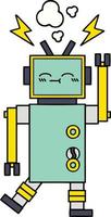 lindo robot de dibujos animados vector