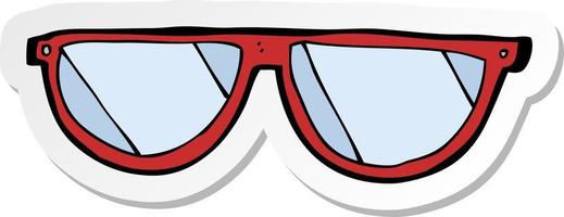 sticker of a cartoon glasses vector